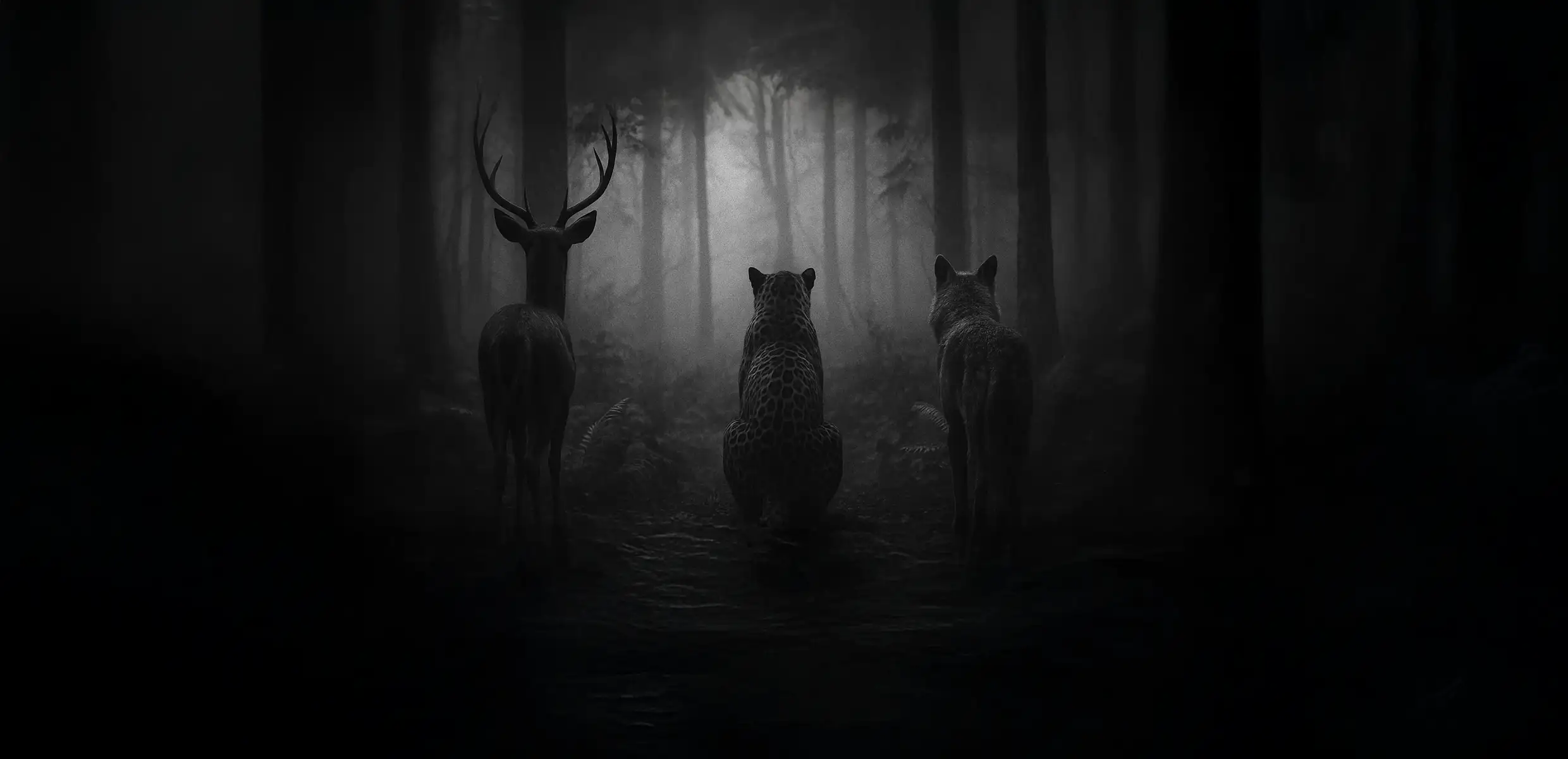 Los tres nahuales vistos de espalda